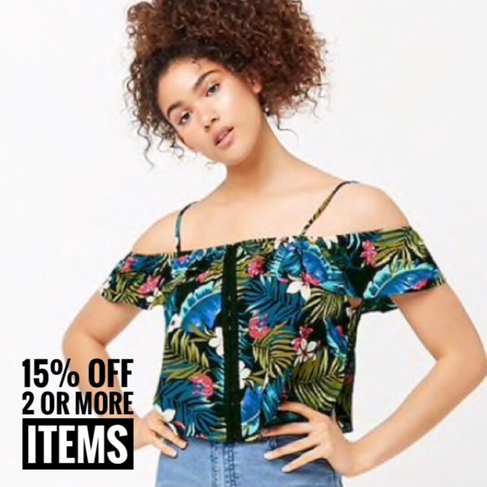 Floral Flounce Crop Cami 🥰 - Picture 1 of 6